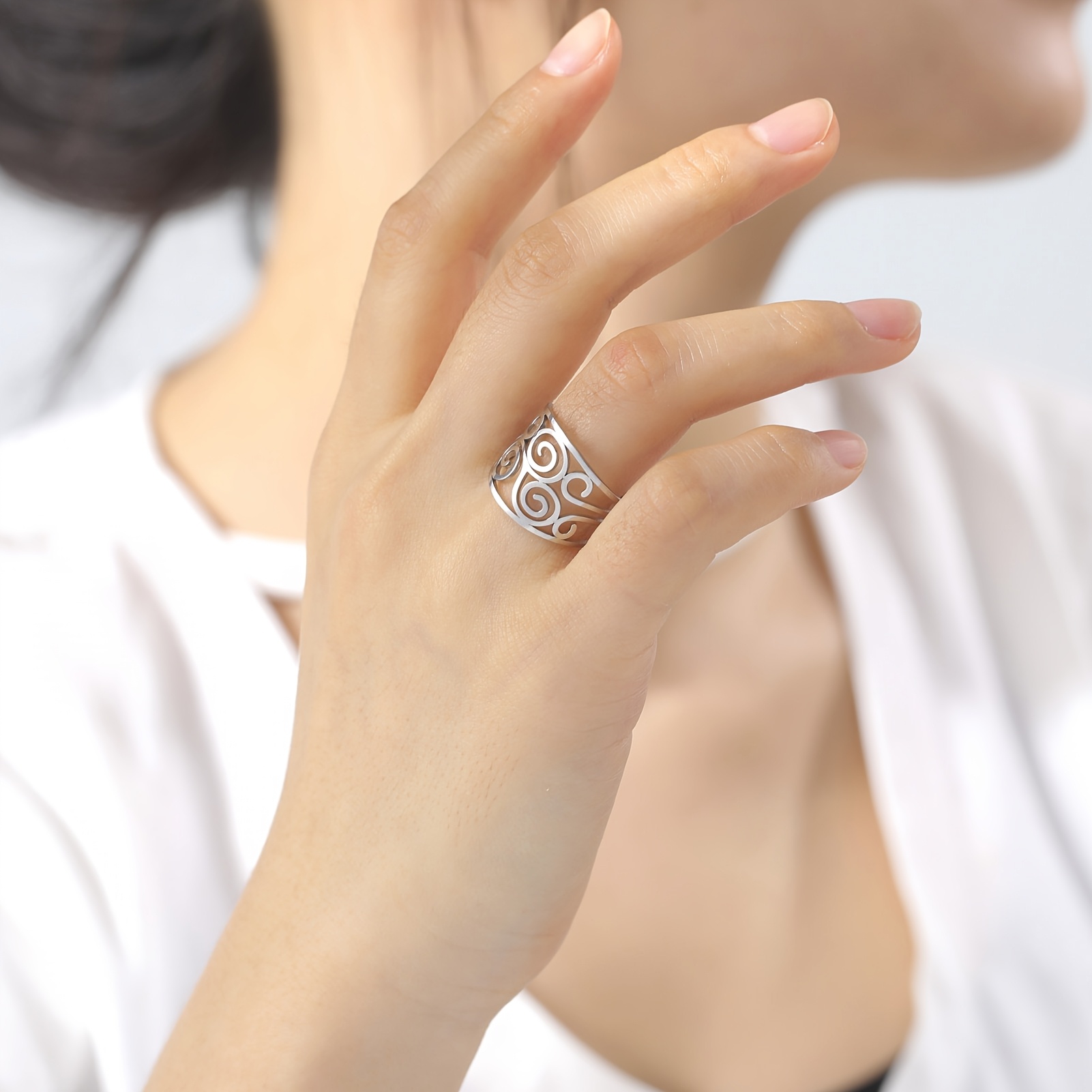 Stylish Open Ring Crafted from High-Quality Stainless Steel